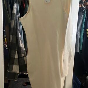 Abercrombie & Fitch Cream One Shoulder Dress